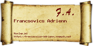 Francsovics Adrienn névjegykártya